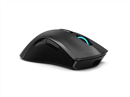 Lenovo Legion M600 RGB Wireless Gaming Mouse – 16,000 DPI, 9 Programmable Buttons, 200-Hour Battery Life, 50-Million Clicks Durability – Ambidextrous Computer Mouse (Black) - color: Iron Grey, size: Large | Ambidextrous, style: M600
