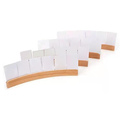 Wooden Curved Playing Card Holder, Holds Up to 13 Cards, Stable Base for Family Card Games