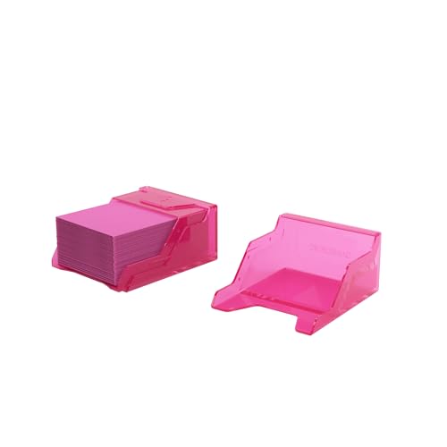 Gamegenic Bastion 50+ XL Deck Box - Compact, Secure, and Perfectly Organized for Your Trading Cards! Safely Protects 50+ Double-Sleeved Cards, White Color, Made - color: Pink