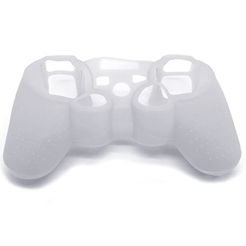 OSTENT Protective Silicone Gel Soft Skin Case Cover Pouch for Sony PlayStation PS2 PS3 Controller Color White - color: White