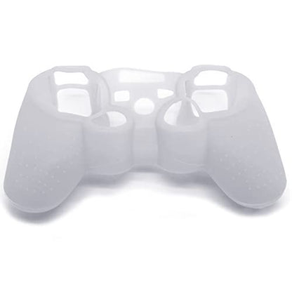 OSTENT Protective Silicone Gel Soft Skin Case Cover Pouch for Sony PlayStation PS2 PS3 Controller Color White - color: White