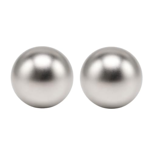 AKUYAO 2PCS/Set 35mm LB-35 M6 Metal Fight Stick Ball Head Arcade Joystick Ball Top Multi Color Replacement (Silver-Plated) - color: Silver-Plated