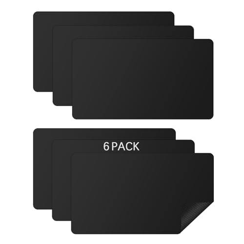 6 Pcs Black Card Gaming Mat 14x24 Inch, Playmat Table Smooth Playing Card Mat,Versatile Card Game mat and Desk pad for Home Office Use - color: 6 Pcs Black Gaming Mat