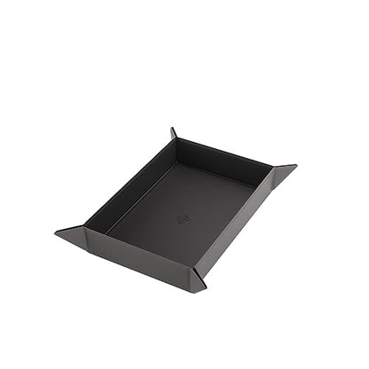Magnetic Dice Tray - Take Control of Your Roll! Compact and Versatile Dice Tray for Tabletop Games and Board Games, Rectangular Shape, Black/Gray Color, Made by Gamegenic