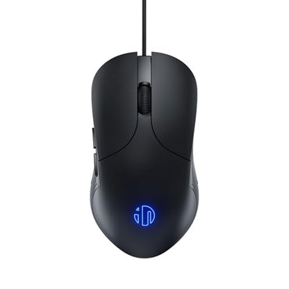 DGMINMU B1/2 Wired Gaming Mouse, Silent Click Ergonomic Mouse with 7200 DPI Adjustable, RGB Backlit, 6 Programmable Buttons, Braided Cable for PC, Mac, Laptop, Gaming & Office Use (B2-B) - color: B1/2-B