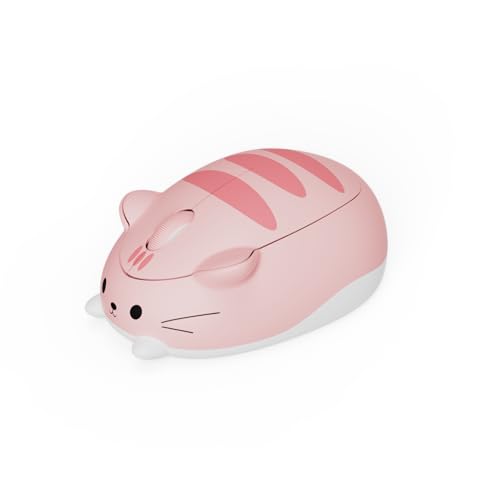 Akko Cat 테마 무선 게이밍 마우스 핑크, 트라이모드 마우스 BT3.0/BT5.0/2.4G, 컴퓨터/노트북/데스크톱/PC용 귀여운 광학 무선 만화 마우스, 맥/윈도우와 호환 (핑크 앤지) - color: 핑크 앤지