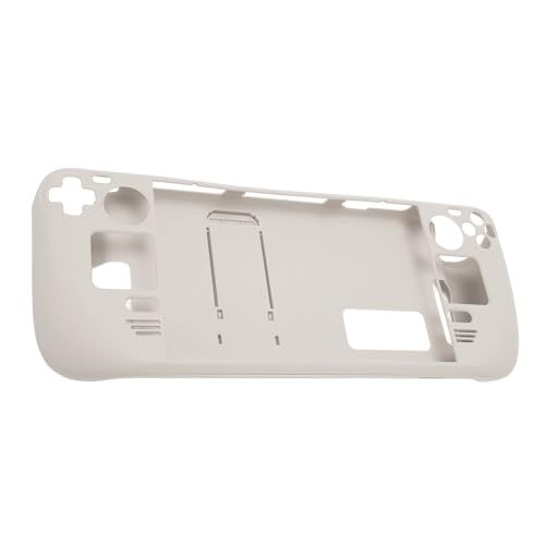 MUNEFE Kickstand Protective Case for Steam Deck, Cover Protector with Stand Base, Full Fingerprint Proof Protective Case for Protecting Your Gaming Console(Ceramic White)