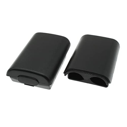 Black Battery Cover Replacement Battery Pack Cover Shell Repair Part Compatible Xbox360 Wireless Controller 2PCS