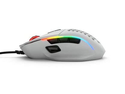GLORIOUS Gaming Model I Wired Gaming Mouse - 69g Superlight, 2 Swappable Buttons, RGB, PTFE Feet, 9 Programmable Buttons, Side Thumb Rest - White - color: Matte White, size: Model I Wired