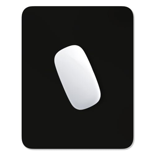 Hsurbtra Mouse Pad, Premium-Textured Square Mousepad 7 x 9 Inch, Thick 3 mm Anti-Slip Waterproof Rubber Pretty Cute Computer Mat for Office Gaming Laptop Women Kids Jet Black - color: Jet Black, size: Square Mousepad (7" x 9")
