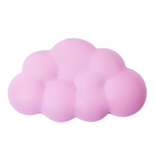 Cloud Wrist Rest Cushion for Mouse Ergonomic Soft PU Leather Memory Foam Wrist Pain Relief Mouse Wrist Support Pad with Anti-Skid Base for Office School Home Laptop & Computer Mouse (Pink) - color: Pink
