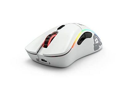 GLORIOUS Model D Wireless Gaming Mouse - 69g Superlight, Lag Free 2.4Ghz Wireless, Up to 71 Hour Battery, RGB, BAMF Sensor, Ergonomic, 6 Buttons - Matte White - color: White, style: Model D (Ergonomic)