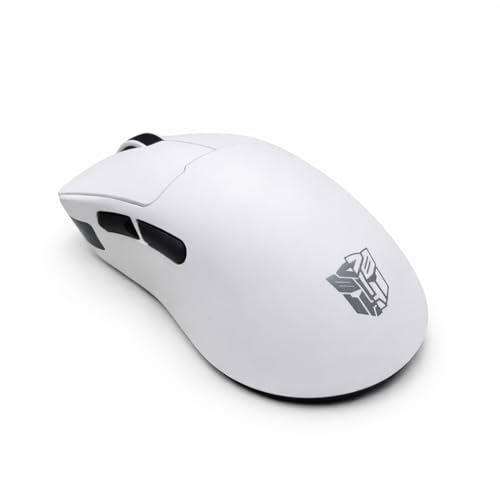 Transformers Gaming Mouse GM04 Pro, Wireless Gaming Mouse Tri-Mode Bluetooth/2.4G/Wired, 53g Ultra-Light, 24,000 DPI PAW3311 Sensor, RGB, 1000Hz, Rechargeable PC Gaming Mouse (White) - color: White