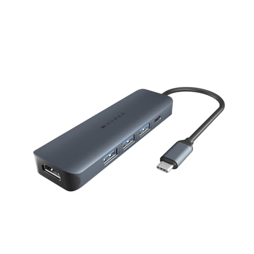 HyperDrive Next 6 Port USB Hub – USB C to HDMI 4K60Hz Display, 10Gbps Data Transfer, 100W Power Delivery Charging, 3X USB-A — Compatible w/MacBook Pro, MacBook Air, PC, and Chromebook - size: 6 Port USB-C Hub with 3x USB-A