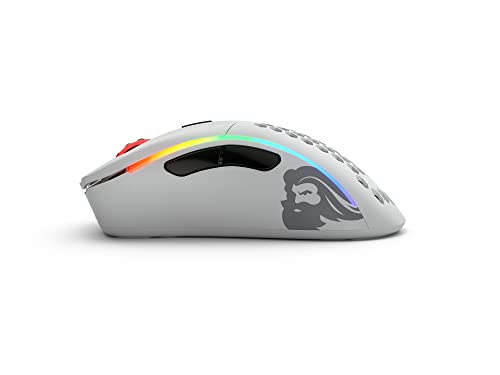 GLORIOUS Model D Wireless Gaming Mouse - 69g Superlight, Lag Free 2.4Ghz Wireless, Up to 71 Hour Battery, RGB, BAMF Sensor, Ergonomic, 6 Buttons - Matte White - color: White, style: Model D (Ergonomic)