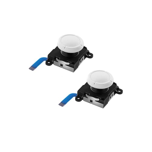 2-Pack Joystick Replacement for Nintendo Switch Joy-Con Controllers, Analog Thumb Stick Repair Kit with Y1.5 Triwing Screwdriver + Pry Tools, Fix Drift Issues for Switch/OLED/Lite (White Pack) - color: White Pack