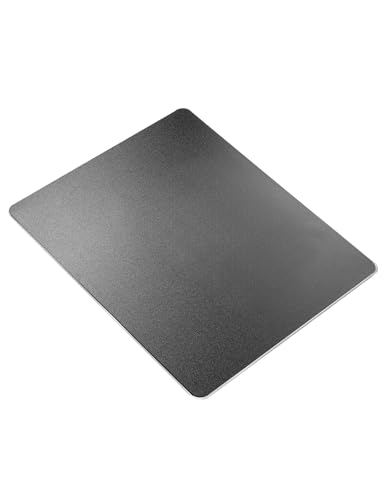 Vaydeer Hard Metal Aluminum Mouse Pad Clear Modern Smooth Magic Ultra Thin Double Side Design Mouse Mat Waterproof Fast and Accurate Control Compatible for Gaming and Office, Black, 9.05X7.08 Inch - color: Black, size: 9.1L x 7.1W inches