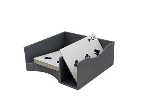 Draw and Discard Game Card Holder, Game Deck, Playing Card Holder (Silver) - color: Silver