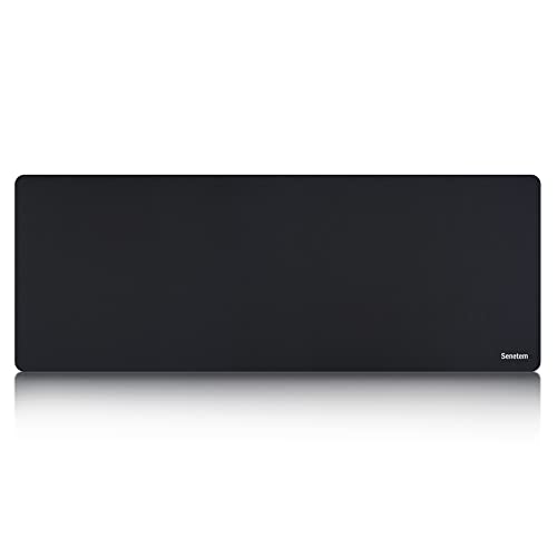 Senetem XXL Large Mouse Pad, Ultra-Smooth Gaming Mousepad, Non-Slip Rubber Base, Washable Surface Fits Wired & Wireless Mouse – Big & Long Keyboard Computer Black Mat for Desk, 31.5x15.7 in - size: 31.5L x 15.7W inches