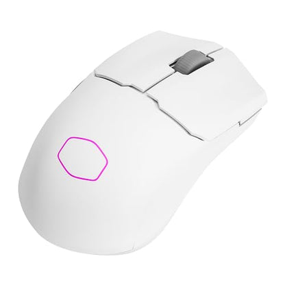 Cooler Master MM712 Wireless Gaming Mouse White with Adjustable 19,000 DPI, 2.4GHz and Bluetooth, Ultraweave Cable, PTFE Feet, RGB Lighting and MasterPlus+ Software - style: MM712 Wireless White