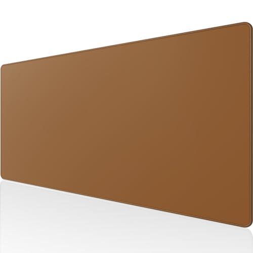 KTRIO Large Gaming Mouse Pad, Desk Mat, 31.5 x 15.7 in, Coffee Brown, XXL | Smooth Micro-Weave Surface, Artistic Pattern Design, Non-Slip Rubber Base, Durable Stitched Edges, Office & Home Use - color: Coffee Brown, size: 31.5l X 15.7w Inches