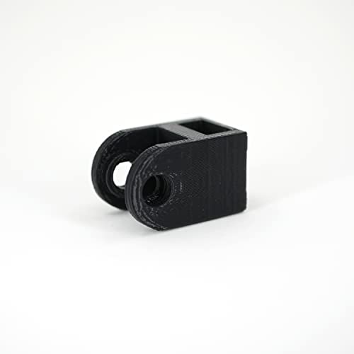 Microphone Mount for HyperX QuadCast - 3D Printed Mic Arm Adapter, Boom Arm Replacement Part, Durable and Strong (Black) - color: Black