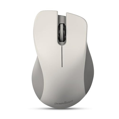 Perixx PERIMICE-621M Wireless Mouse - Silent Click with Ergo Design - Compatible for Desktop and Laptop PC - Wireless 2.4 GHz - Beige - style: Wireless Beige
