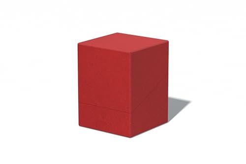 Ultimate Guard RTE Boulder 100+, Deck Case for 100 Double-Sleeved TCG Cards, Red, 97% Renewable, Made in Germany, Secure & Durable Storage - color: Red
