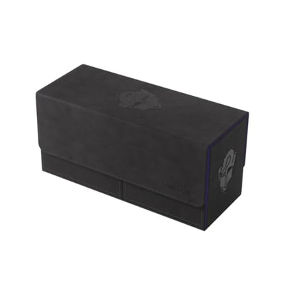 Gamegenic The Academic 133+ XL Premium Deck Box - Double-Sleeved Card Storage, Card Game Protector, Holds Up to 122 Cards Plus Game Accessories, Black/Purple Color