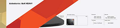 SteelSeries QcK Gaming Mouse Pad - Medium Thick Cloth - Peak Tracking and Stability - Black - color: Black, size: Medium, style: Heavy