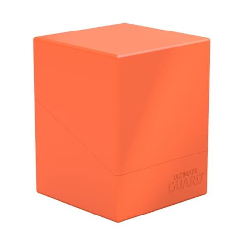 Ultimate Guard Boulder Solid 100+, Deck Case for 100 Double-Sleeved TCG Cards, Neon Orange, Secure & Durable Storage for Trading Card Games, No Transparency - color: Neon Orange