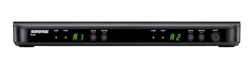 Shure BLX188/CVL Dual Wireless Lavalier System - H9 Band | 14-hour battery and 300 ft UHF range with two lavalier mics and dual-channel receiver for multi-presenter events - style: H9: 512-542 MHz
