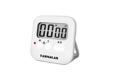 Easy to USE, Digital Timer Kitchen Timer, Count Down/up Magnetic Timer,Tanmalan(White,1 Pack) - color: White,1 Pack