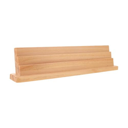 Wooden Card Holder Stand for Playing Card Decks Stable Tray Natural Wood Grain for Game Rooms and Home Entertainment