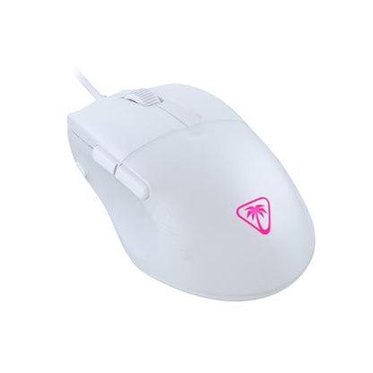 Turtle Beach Pure SEL Wired RGB Gaming Mouse for PC | Ultra-Lightweight, 8K DPI Optical Sensor, Mechanical Switches, Pretension System, Pure PTFE Glides, AIMO RGB Lighting, White - color: White