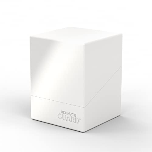 Ultimate Guard Boulder Solid 100+, Deck Case for 100 Double-Sleeved TCG Cards, White, Secure & Durable Storage for Trading Card Games, No Transparency - color: White