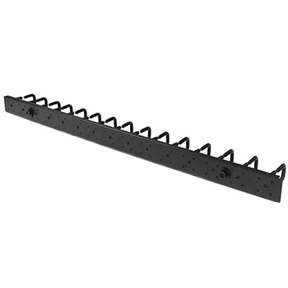 StarTech 20U Vertical Server Rack Cable Manager, D-Ring, 2.8ft (CMVER20UD) | Network rack cord manager panel, D-ring hooks, 2.8ft (0.85m) wire organizer, Improves airflow and passive cooling, Steel - style: 20U Vertical