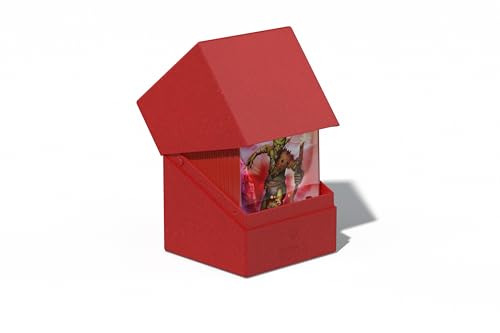 Ultimate Guard RTE Boulder 100+, Deck Case for 100 Double-Sleeved TCG Cards, Red, 97% Renewable, Made in Germany, Secure & Durable Storage - color: Red
