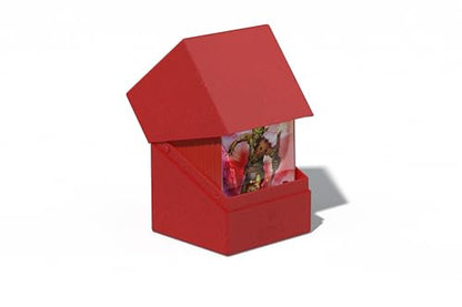 Ultimate Guard RTE Boulder 100+, Deck Case for 100 Double-Sleeved TCG Cards, Red, 97% Renewable, Made in Germany, Secure & Durable Storage - color: Red
