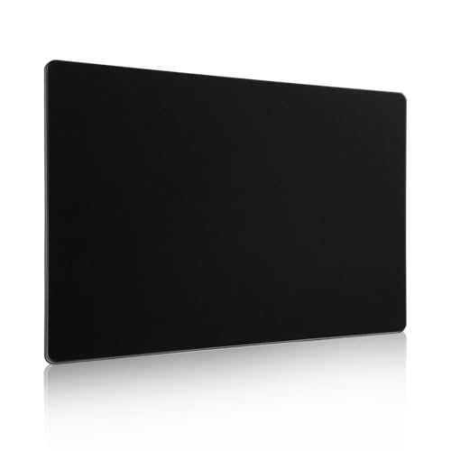 Glass Gaming Mouse Pad, 3mm Ultra-Thin Hard Gaming Mousepad ，Ultra-Smooth Micro-Etched Surface for Fast & Precise Tracking, Non-Slip Base, 15.7" x11.8", Black - size: 15.8L x 11.8W inches