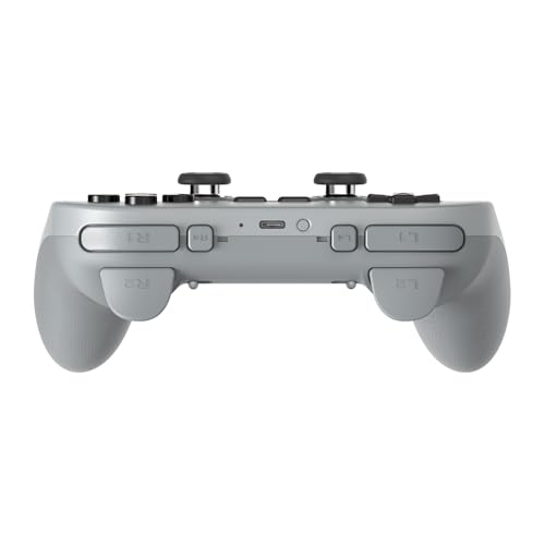 Nargos 8BitDo Pro 3 Bluetooth Gamepad, Compatible with Switch 1/2, PC, Apple, SteamOS, Android, TMR Joysticks, Hall Effect Triggers, Magnetic Buttons (Gray) - color: Gray