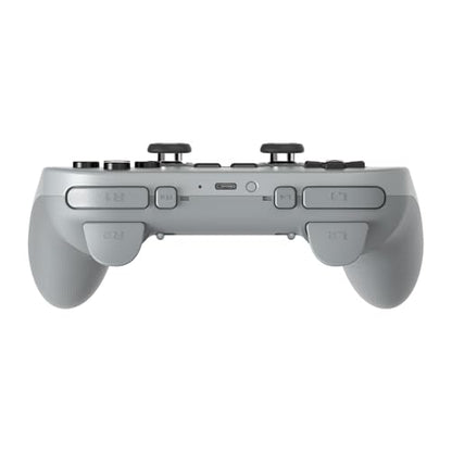 Nargos 8BitDo Pro 3 Bluetooth Gamepad, Compatible with Switch 1/2, PC, Apple, SteamOS, Android, TMR Joysticks, Hall Effect Triggers, Magnetic Buttons (Gray) - color: Gray
