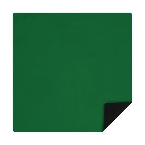 Buryeah Mahjong Mat Large Non Slip Neoprene Rubber Table Mat Noise Reduction Dominoes Poker Card Board Games Playmat Gaming Table Cover for Camp Game Night Indoor Outdoor(Green,33 x 33 Inch) - color: Green, size: 33 x 33 Inch