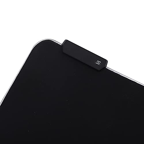 RGB Light Mouse Pad with USB Interface, Rubber Thicken Gaming Mousepad, 3 Lighting Modes LED Mat for PC Laptop, Non - Slip Base with 1.8m Charging Cable