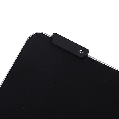 RGB Light Mouse Pad with USB Interface, Rubber Thicken Gaming Mousepad, 3 Lighting Modes LED Mat for PC Laptop, Non - Slip Base with 1.8m Charging Cable