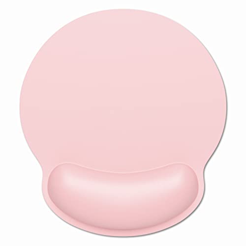 Dapesuom Ergonomic Mouse Pad with Wrist Support, Comfortable Memory Foam Wrist Rest for Easy Typing Pain Relief, Cute Computer Gaming Desktop Mouse Mat with Non-Slip Base for Laptop, Office, Pink - color: A-Pink
