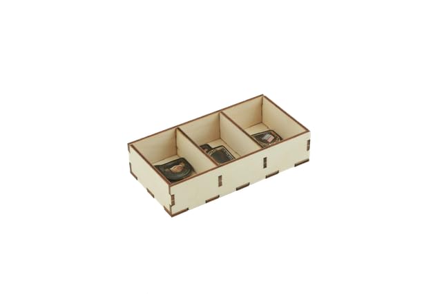 The Broken Token Game Organizer Compatible with Brass: Birmingham - Wooden Game Organizing Box with Multiple Trays