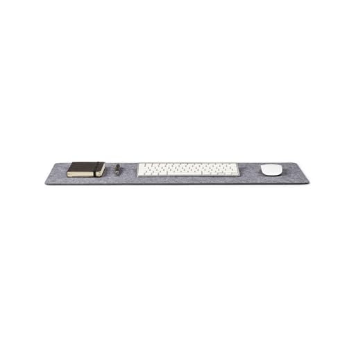 Premium Felt Desk Mat | Small 12" x 27.5" | Multifunctional Desk Pad for Home Office | Mid Gray - color: Mid Gray, size: 12" x 27.5"