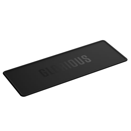 GLORIOUS Gaming Sound Dampening Keyboard Mat - Stitched Edges, Absorbs Keyboard Sounds & Vibrations, Machine Washable, Non-Slip Base, Fits Most Tenkeyless Keybaords, 14.17 x 5.35 x 0.16mm - Black | Absorbs noise and vibrations, quilted edges to prevent fr