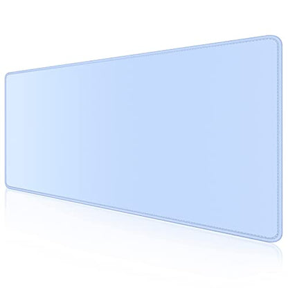 Dapesuom Large Gaming Mouse Pad, Extended Mouse Mat with Stitched Edges, Full Size Keyboard Pad with Non-Slip Base, Big XXL Computer Desk Mats for Gamer, Laptop, Office, 31.5 x 15.7in, Sky Blue - color: Sky Blue, size: 31.5L x 15.7W inches